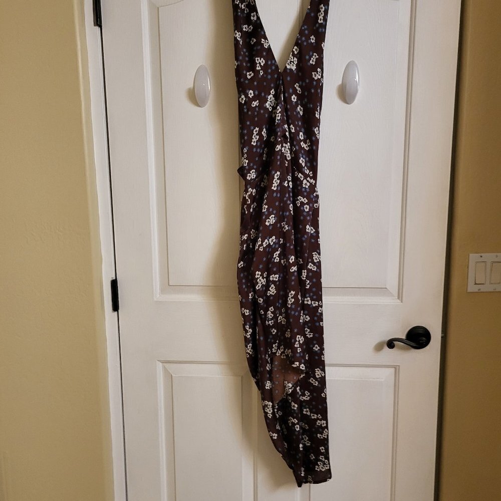 Heartloom Miyako Dress in Ganache Dark Brown floral Size Large NWT - Picture 2 of 11
